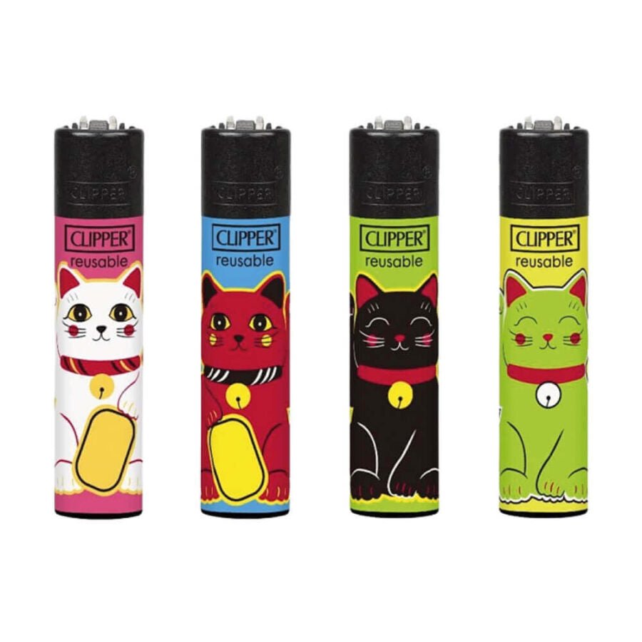Clipper Lighters - Classic Lucky Cat - BudMother.com