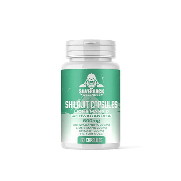 Silverback Wellness 600mg Ashwagandha & Lions Mane Infused Silajit - BudMother.com