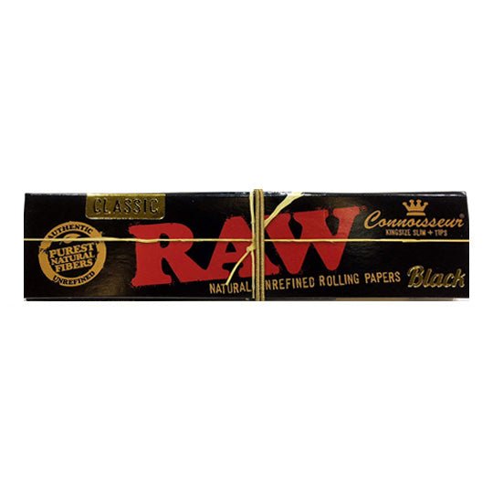 RAW Connoisseur Kingsize Black (With Tips) - BudMother.com