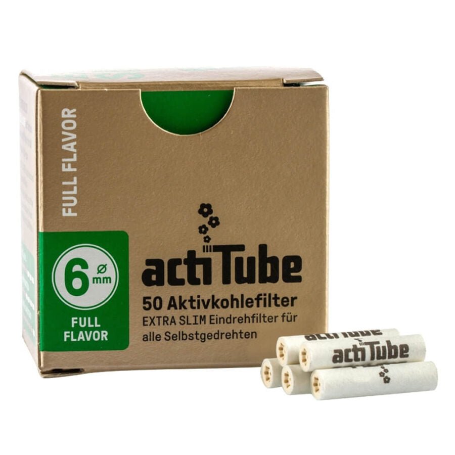 ActiTube Gold Carbon Extra Slim Filters 6mm (10 pack) - BudMother.com