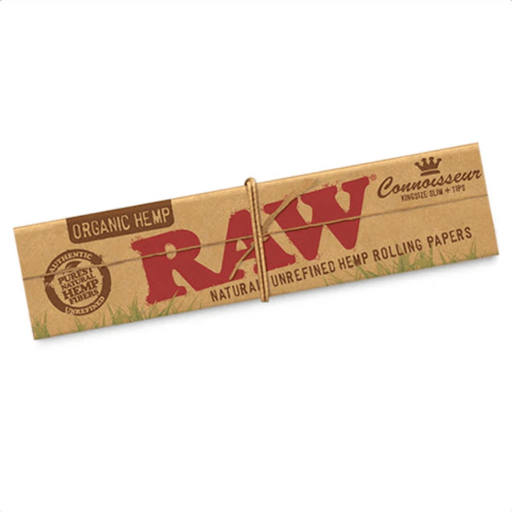 RAW Connoisseur Kingsize Organic Hemp (With Tips) - BudMother.com