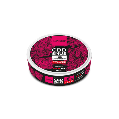 Euphoria CBD Snus Pouches Ice Watermelon 375 mg - BudMother.com