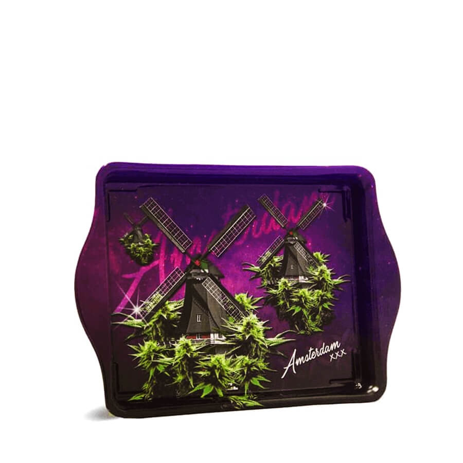Violet Weed Mills Small Metal Rolling Tray - BudMother.com