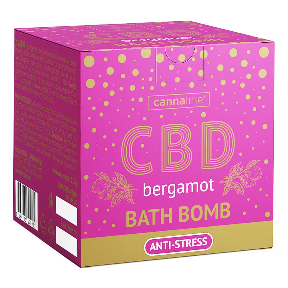 Cannaline Anti-Stress Bergamont Bath Bomb 100mg of CBD - BudMother.com