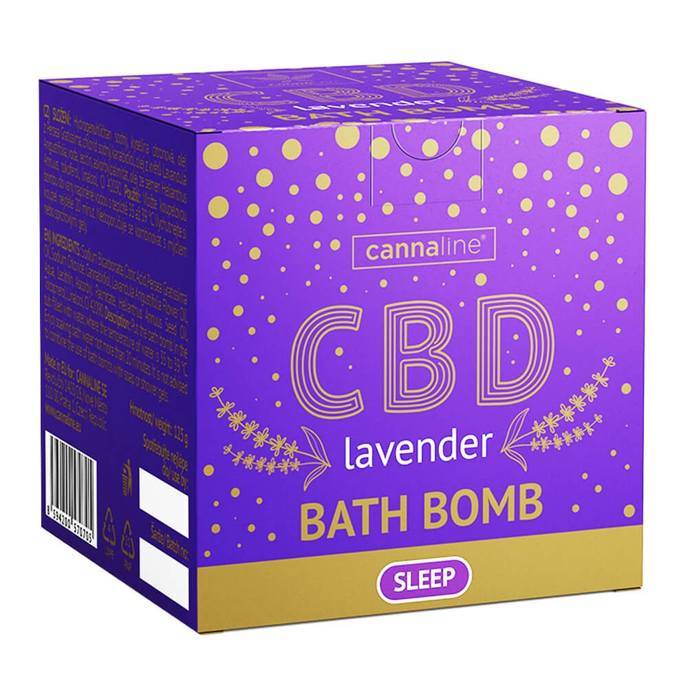 Cannaline Sleep Lavender Bath Bomb 100mg of CBD - BudMother.com