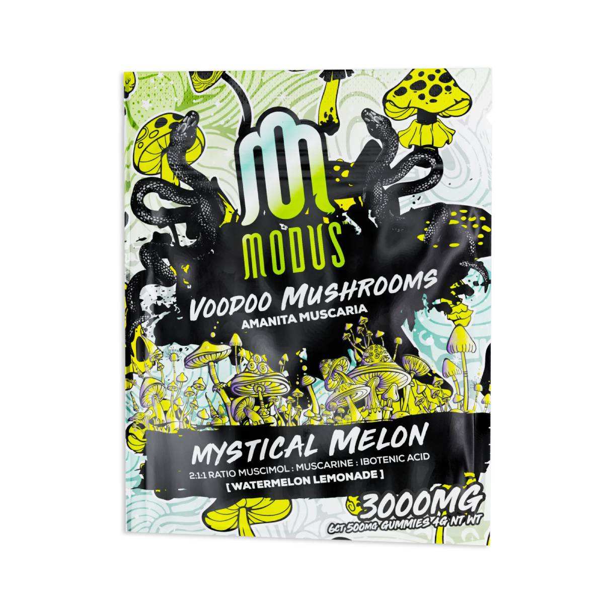 Modus Voodoo Mushrooms Amanita Muscaria Mystical Melon Gummies (3000mg) - BudMother.com