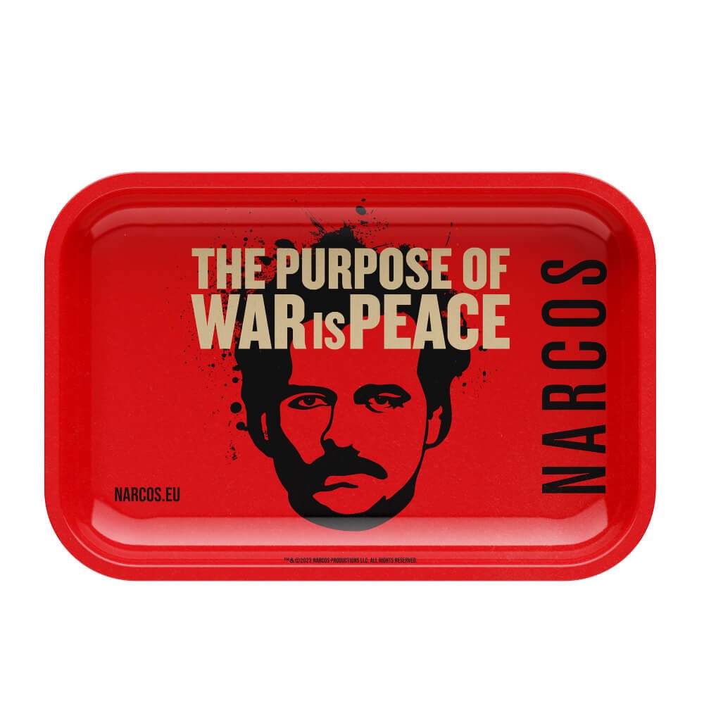 Narcos Small Red Metal Rolling Tray - BudMother.com