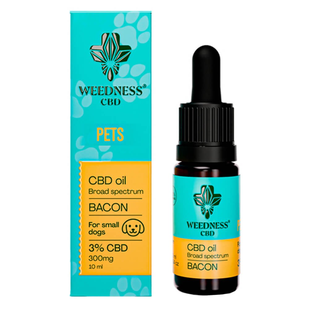 Weedness Bacon CBD Oil for small dogs 3% CBD - BudMother.com